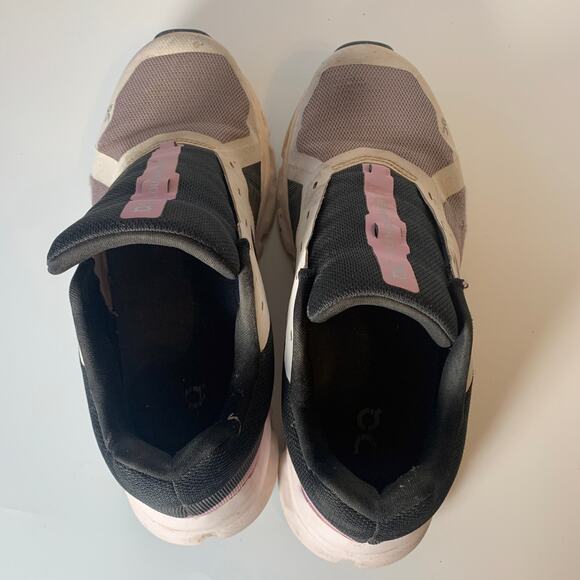 On Running Cloudrunner Women's White Heron Black Running Shoes Size 9 - Picture 7 of 8